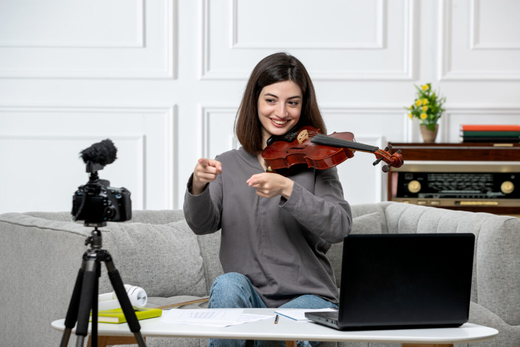 elearning-remotely-home-giving-violin-classes-young-cute-beautiful-girl-professional-musician