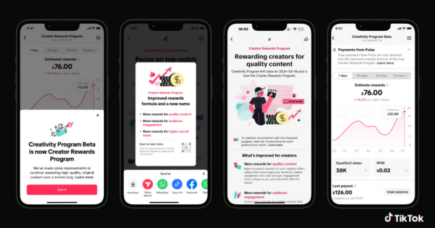 Tiktok creators rewards program