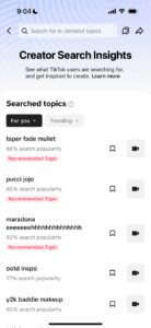 Tiktok search insights